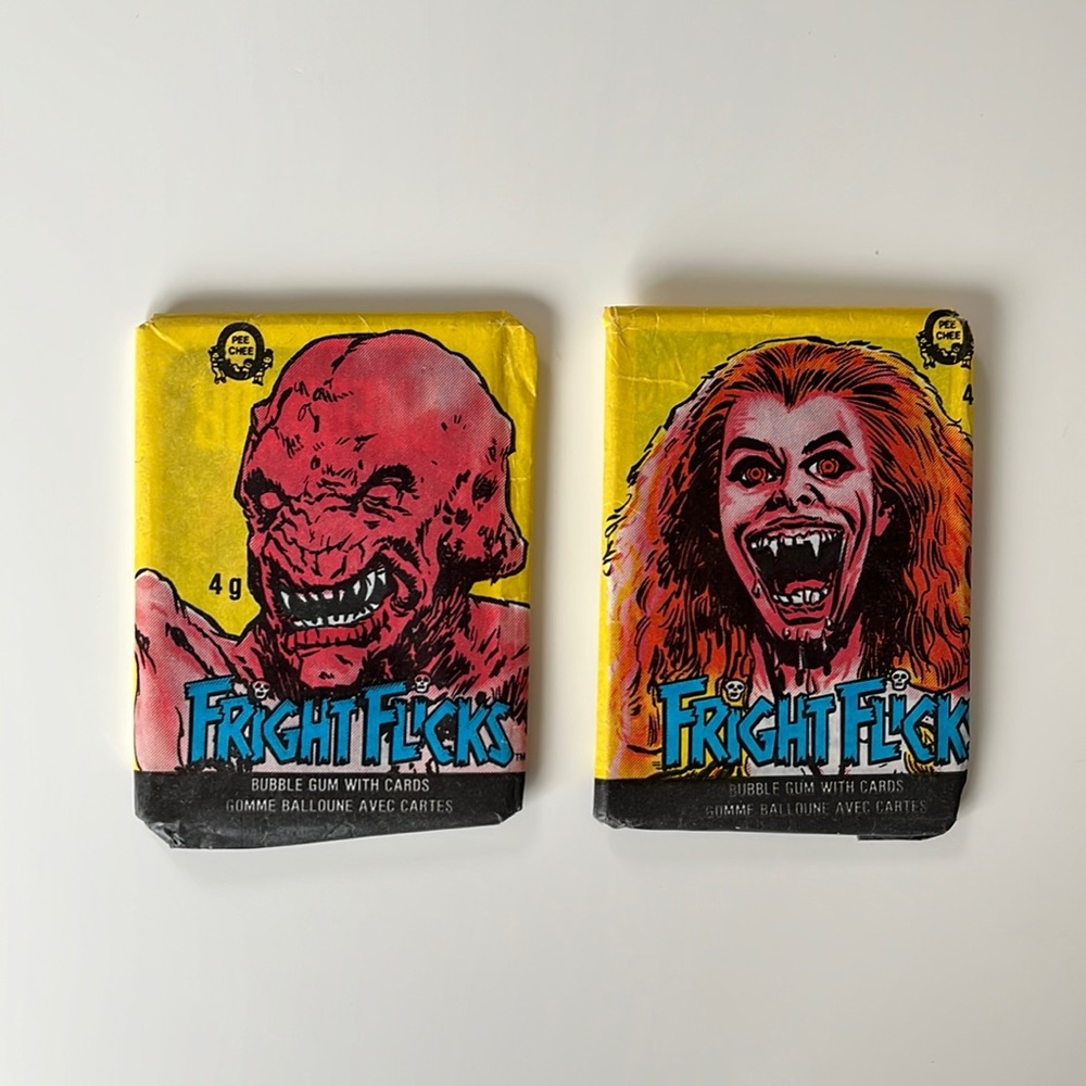 LOT (14) O-Pee-Chee 1988 Fright Flicks Trading Cards Horror Movies Vintage